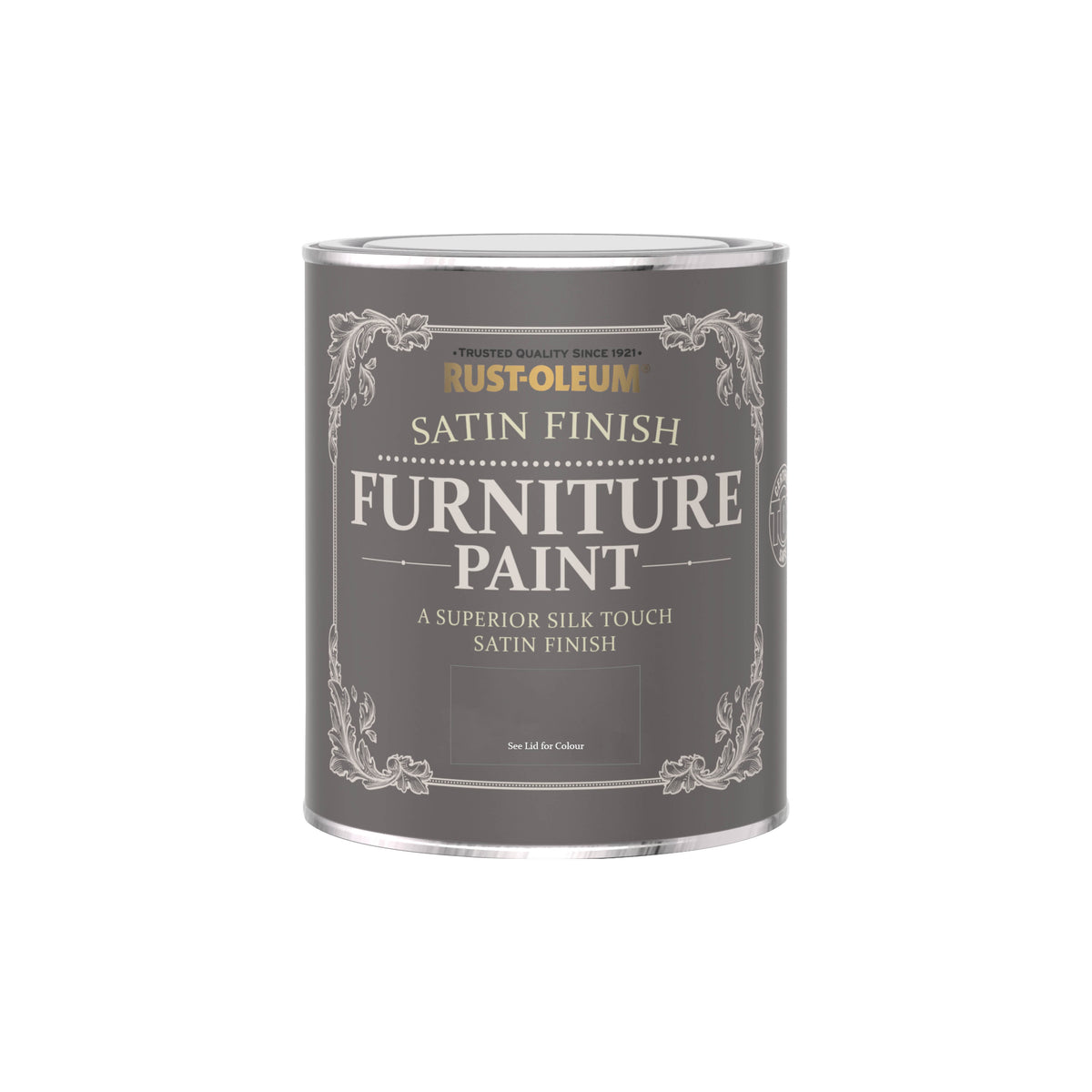 Rust-Oleum Black Satin Furniture Paint - Black Sand 750ml