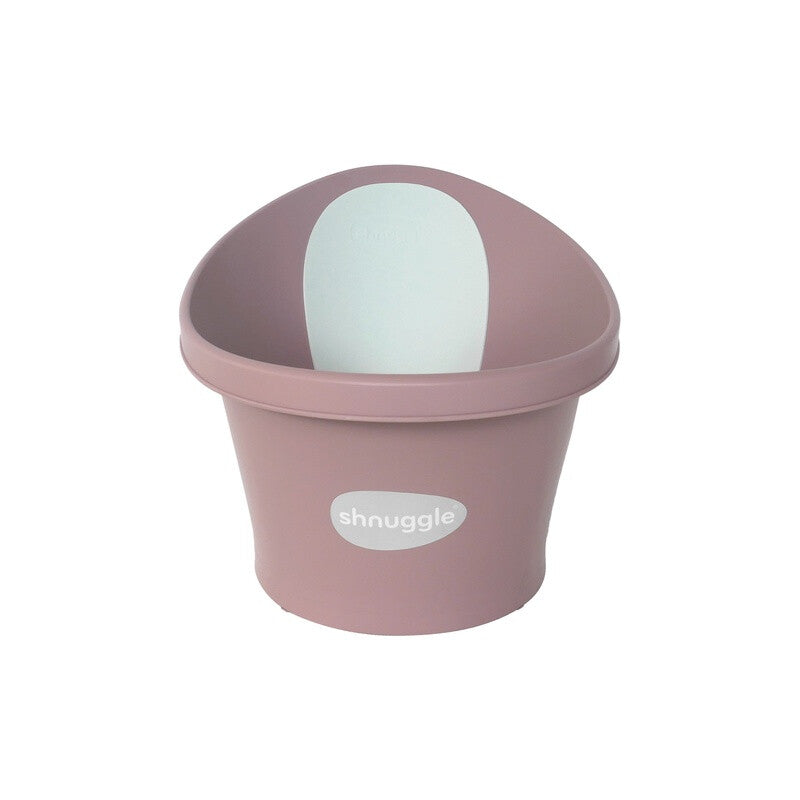 Shnuggle Baby Bath Tub with Plug – Blossom Color, Ergonomic Infant Bath Seat Design for Safe and Comfortable Bath Time
