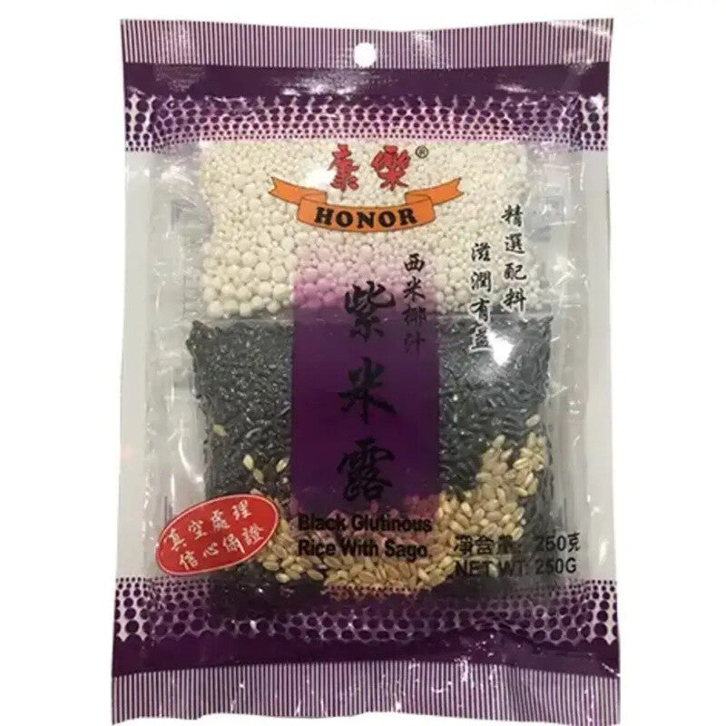 Honor Black Glutinous Rice with Sago 250g