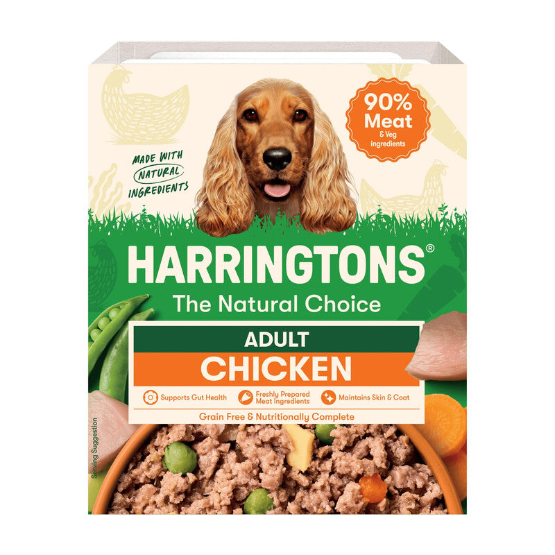 Harringtons Complete Wet Dog Food Chicken in Gravy - 8x400g packs of meaty, natural meals for adult dogs