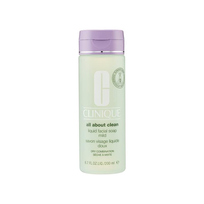 Clinique Liquid Facial Soap - Mild 200ml: Gentle Face Cleanser for Sensitive Skin, Daily Refreshing Face Wash