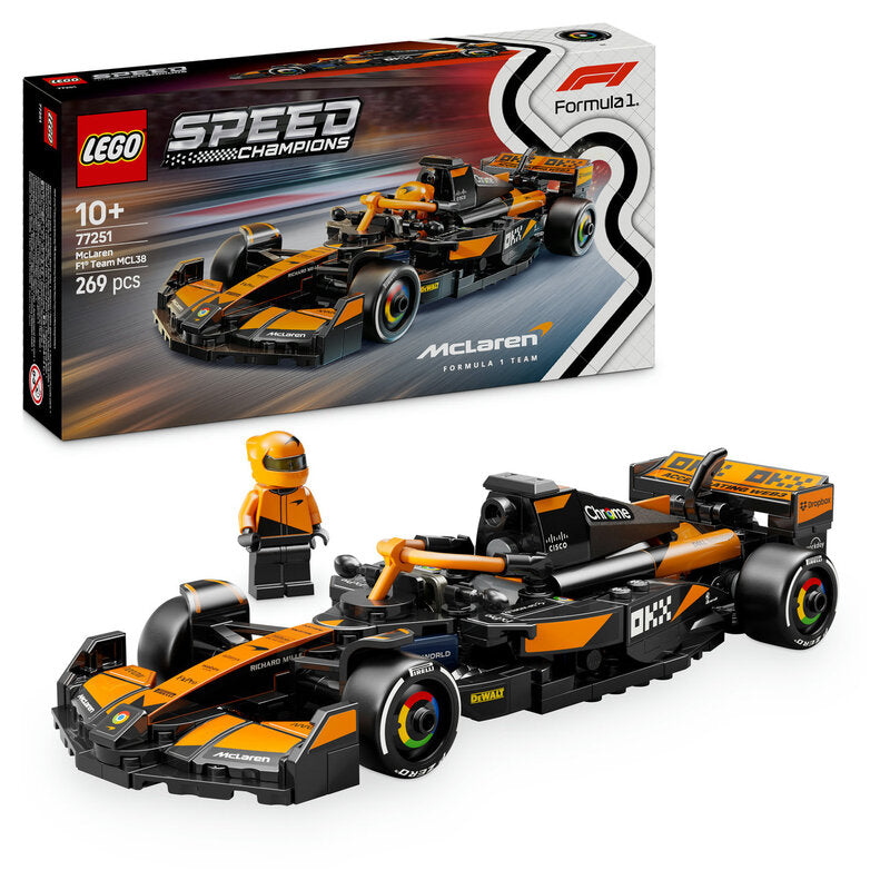 LEGO Speed Champions McLaren F1 MCL38 Race Car Building Set 77251 | Formula 1 Team Model for Kids and Collectors