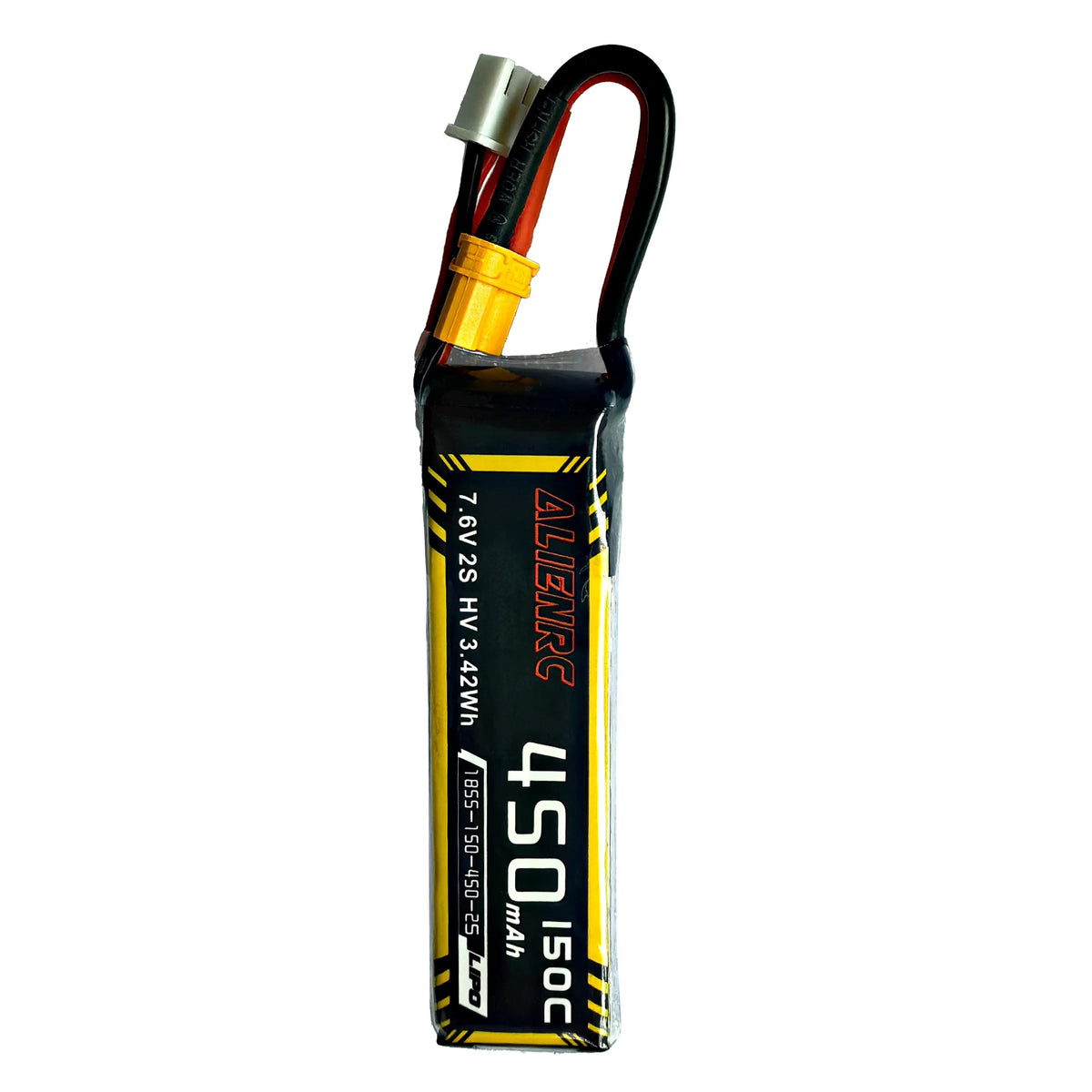 Alien 450mAh 2S 7.6V 150C Battery with XT30 Plug(Pack of 2)