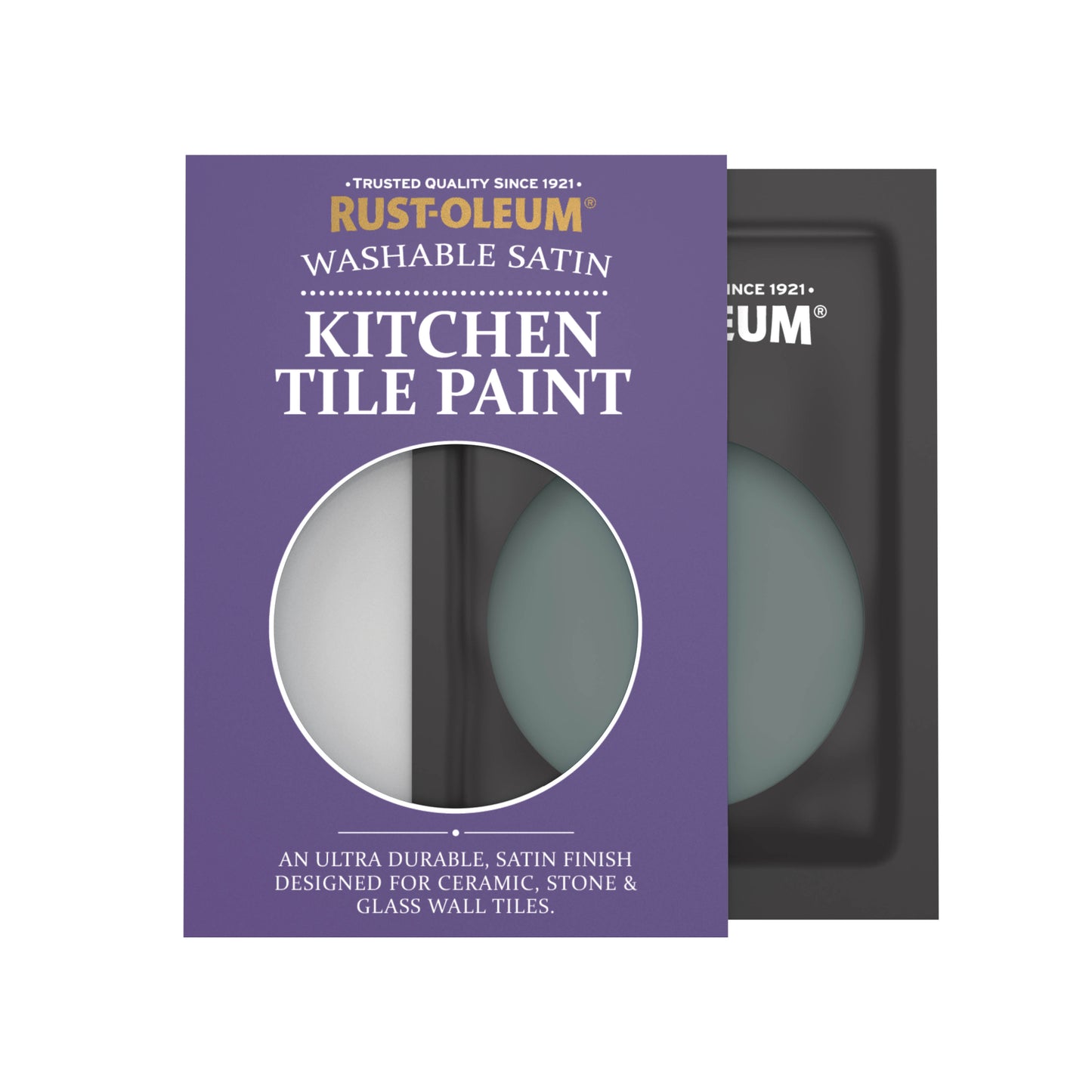 Rust-Oleum Blue Satin Kitchen Tile Paint - Deep Sea 750ml 10ml