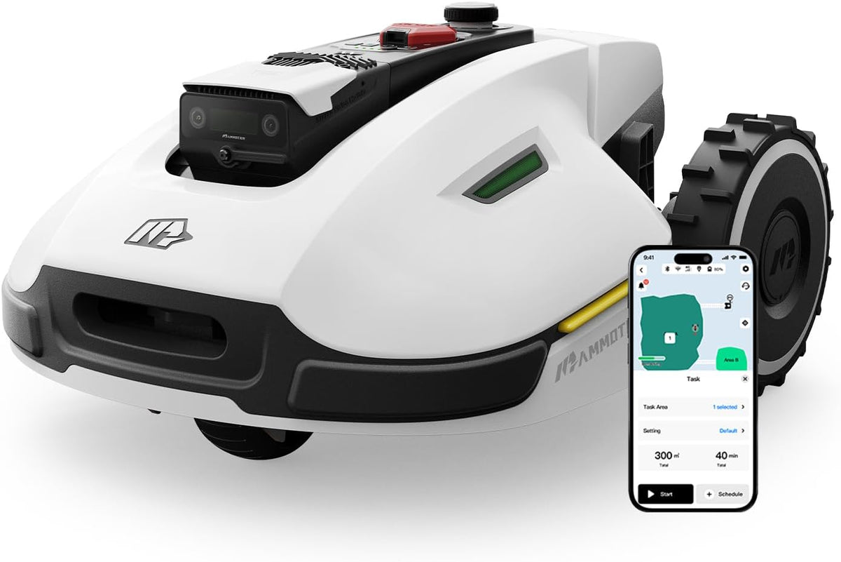 MAMMOTION YUKA 2000 Mähroboter ohne Begrenzungskabel, Max. 2400m², NetRTK+Vision, Keine RTK-Antenne, Auto-Kartierung,2000m², Intelligenter Rasenmäher