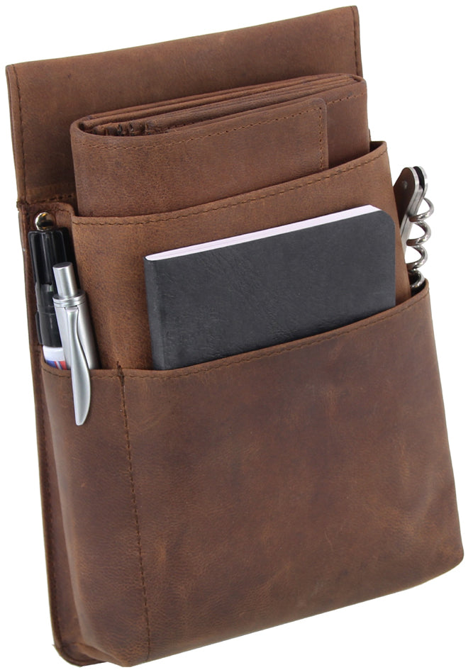 Alassio Gürteltasche für Kellnerbörsen, Hunter-Leder, braun