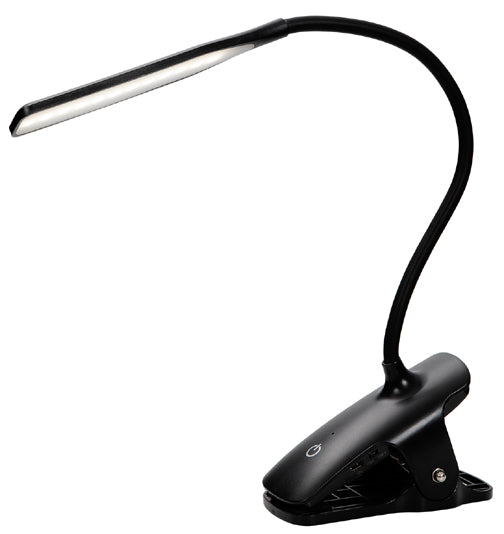 ALBA LED Akku-Leseleuchte , LEDCLIP, , flexibler Arm, schwarz