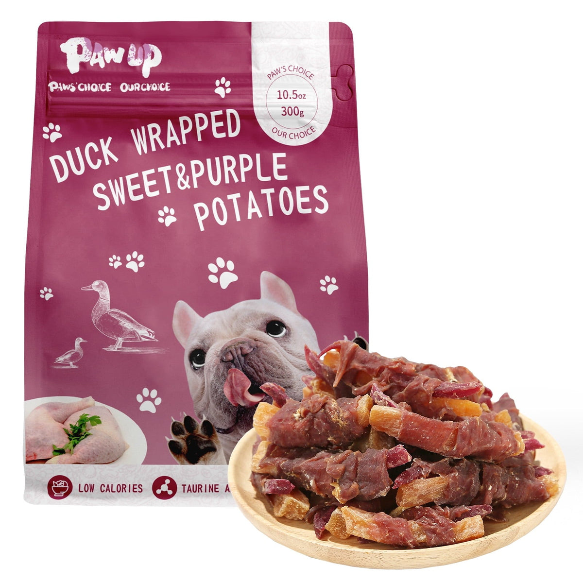Duck Wrapped Purple & Sweet Potato Dog Treats, High-Fiber Chews for Dogs, 10.6 oz