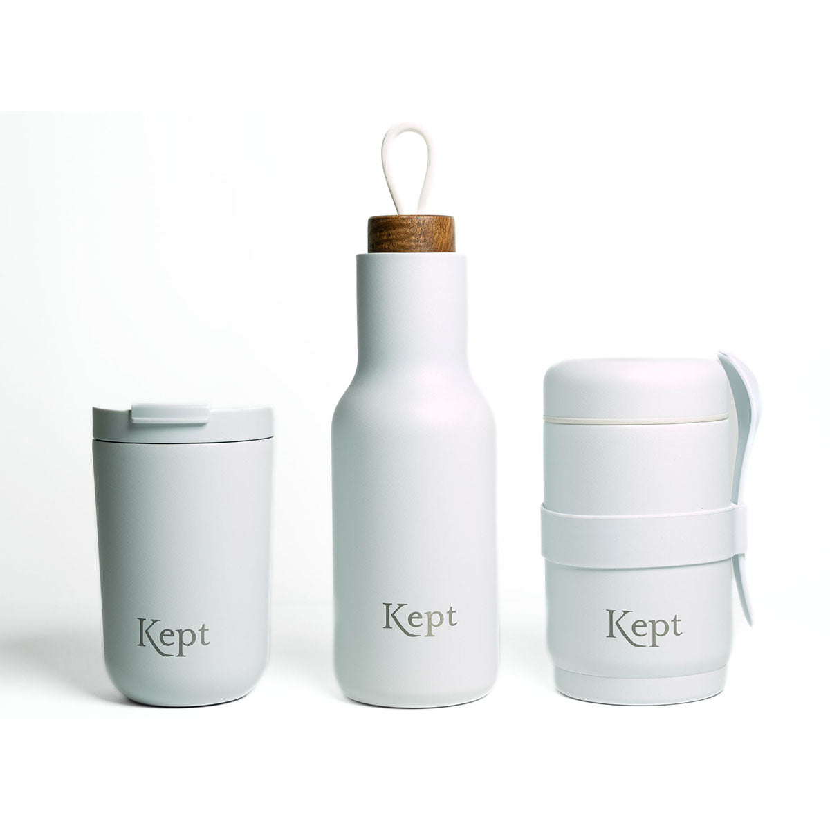 Kept Travel Mug, Food Flask & Bottle Set, Chalk Chalk