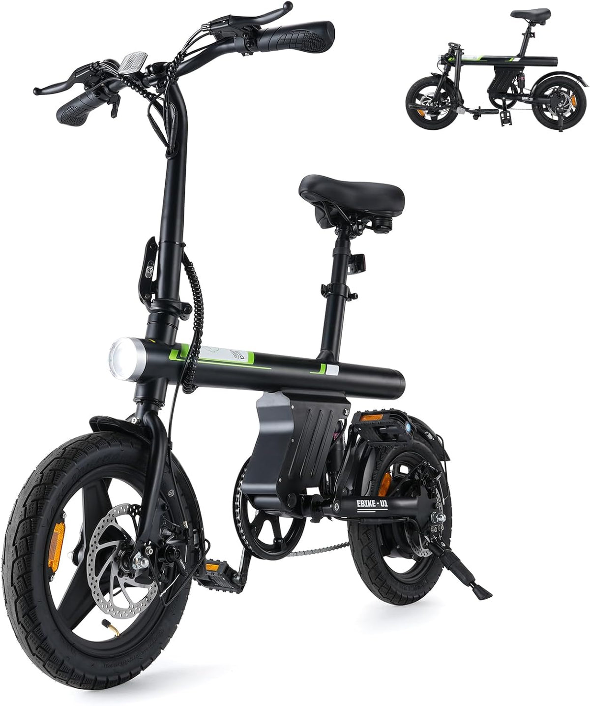 Finbike E Bike für Erwachsene, 7-Gang Elektrofahrräder mit Abnehmbar 7.8/13Ah Akku, 25 km/h,14/26 Zoll EBike für Herren Damen, Electric Bike mit Ablag