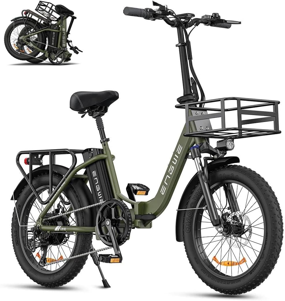 ENGWE E-Bike Klapprad Elektrofahrrad mit 20 Zoll Fat Tire, 15.6Ah Lithium-Akku für Lange Reichweite bis 140KM, 7-Gang-All-Terrain Ebike Herren für MTB