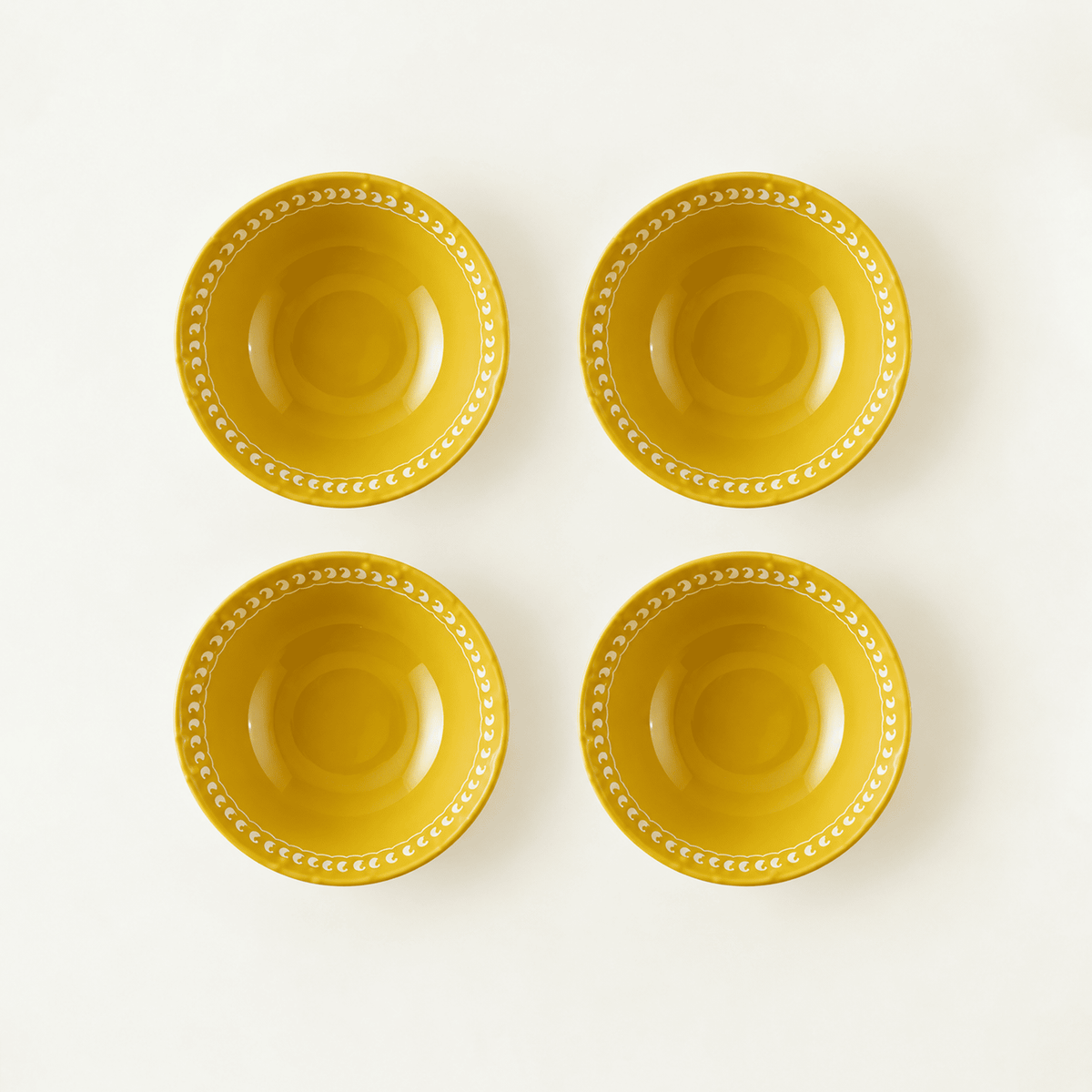 Indian Porcelain Soup Bowls (Set of 4)