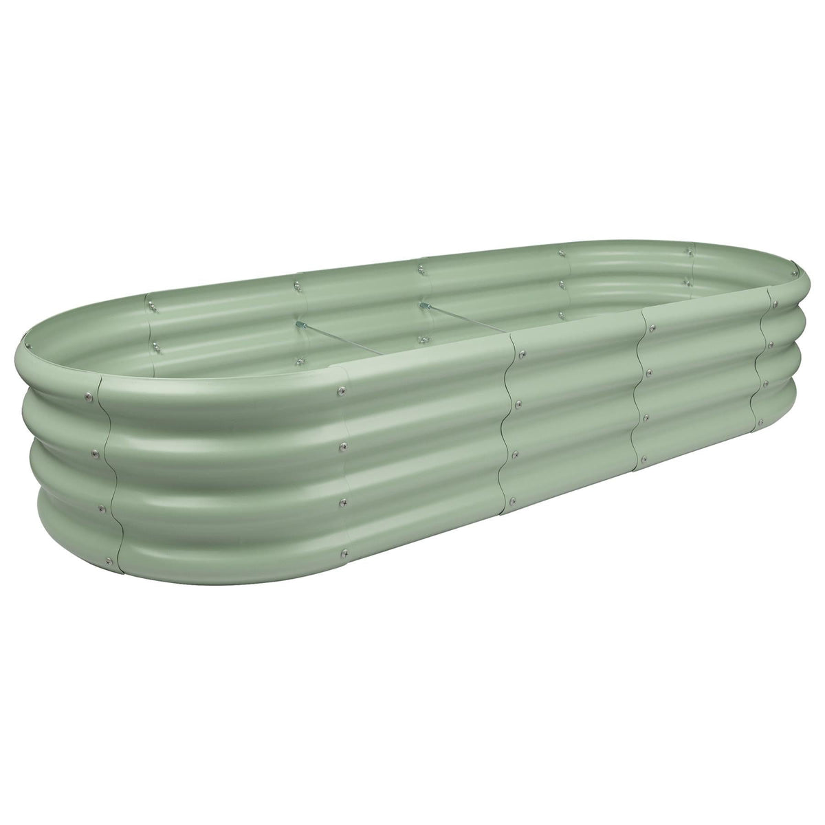180cm x 90cm Rounded Steel Raised Garden Bed - Green