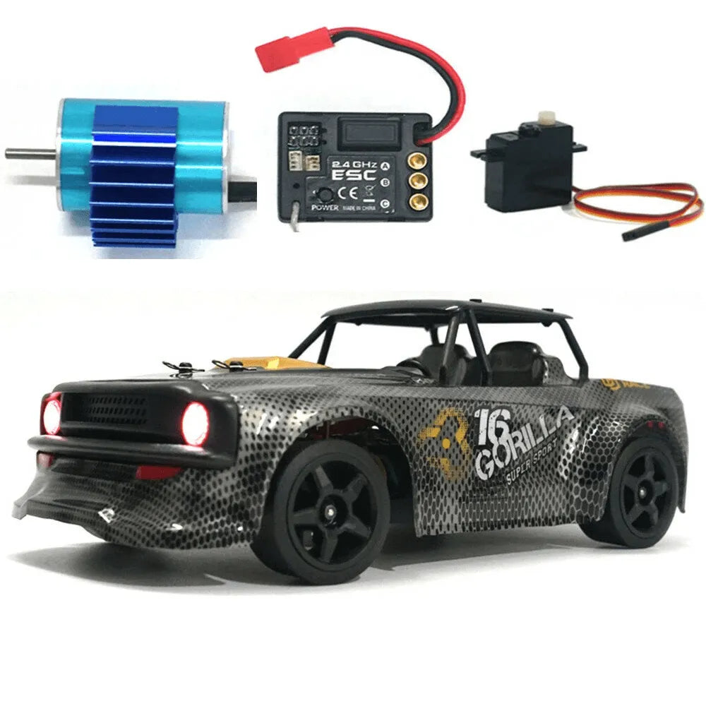 SG Brand SG 1604PRO 1/16 Scale 2.4G 30km/h Brushless ESC RC Drift Car (Grey gold)