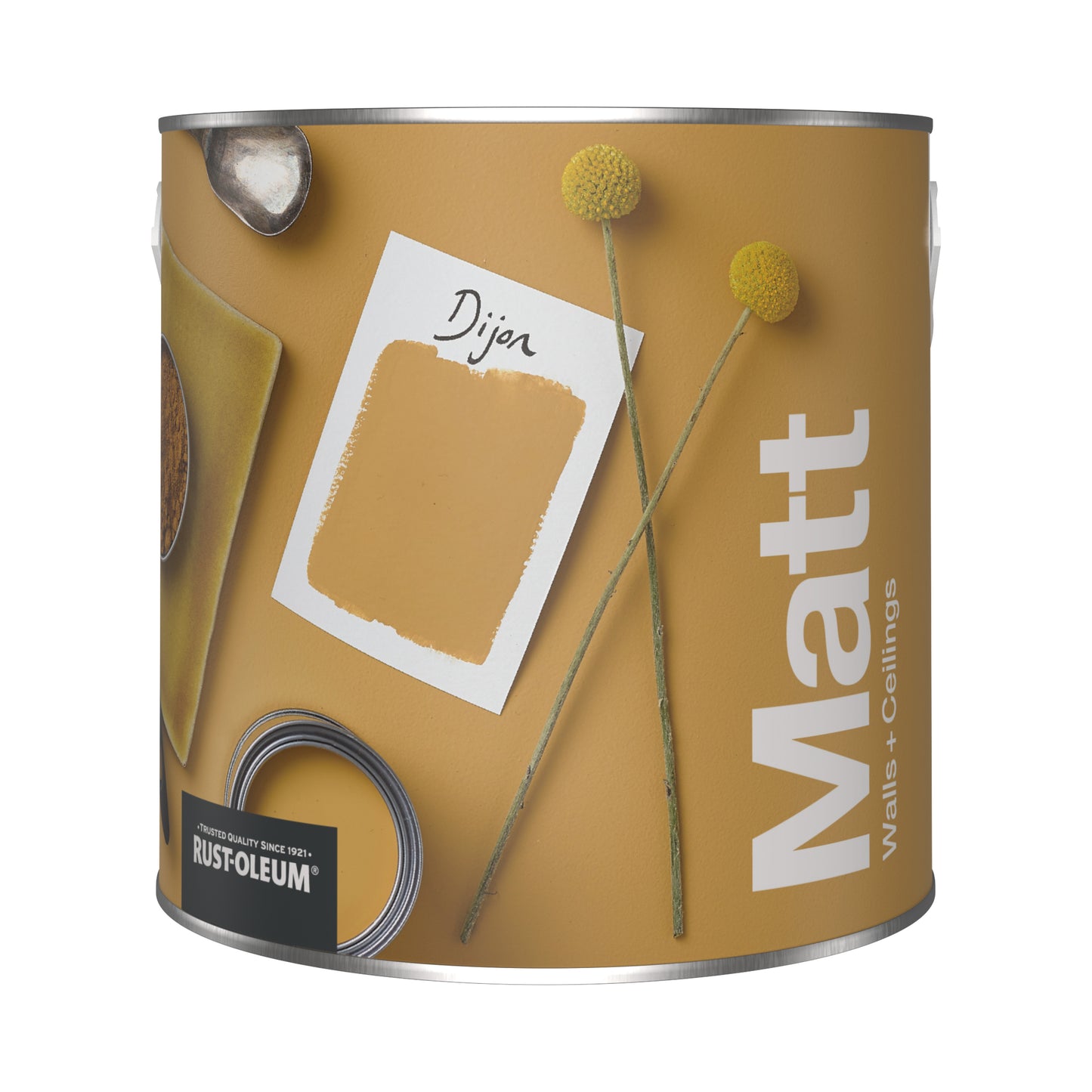 Rust-Oleum Washable Yellow Matt Wall Paint - Dijon 2.5L