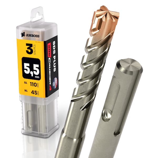 3x Bohrer SDS Plus Schaft - Ø:5.5 mm - GL: 110 mm