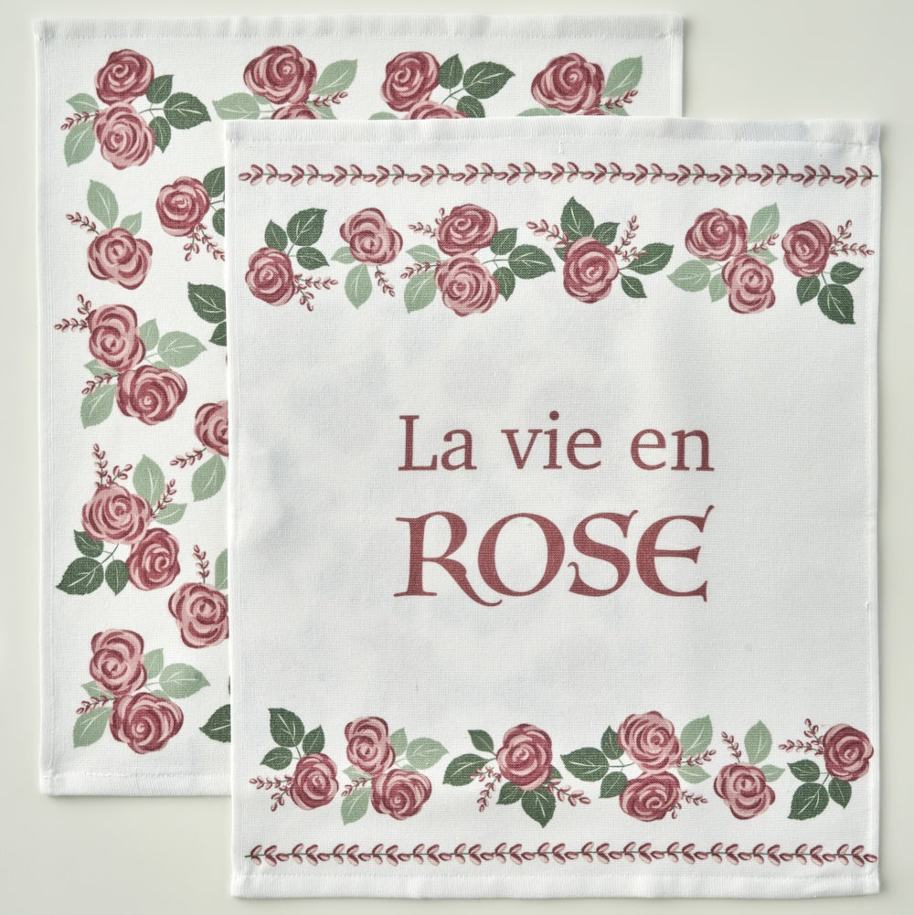 Rose Print Kitchen Towels (Set of 2)