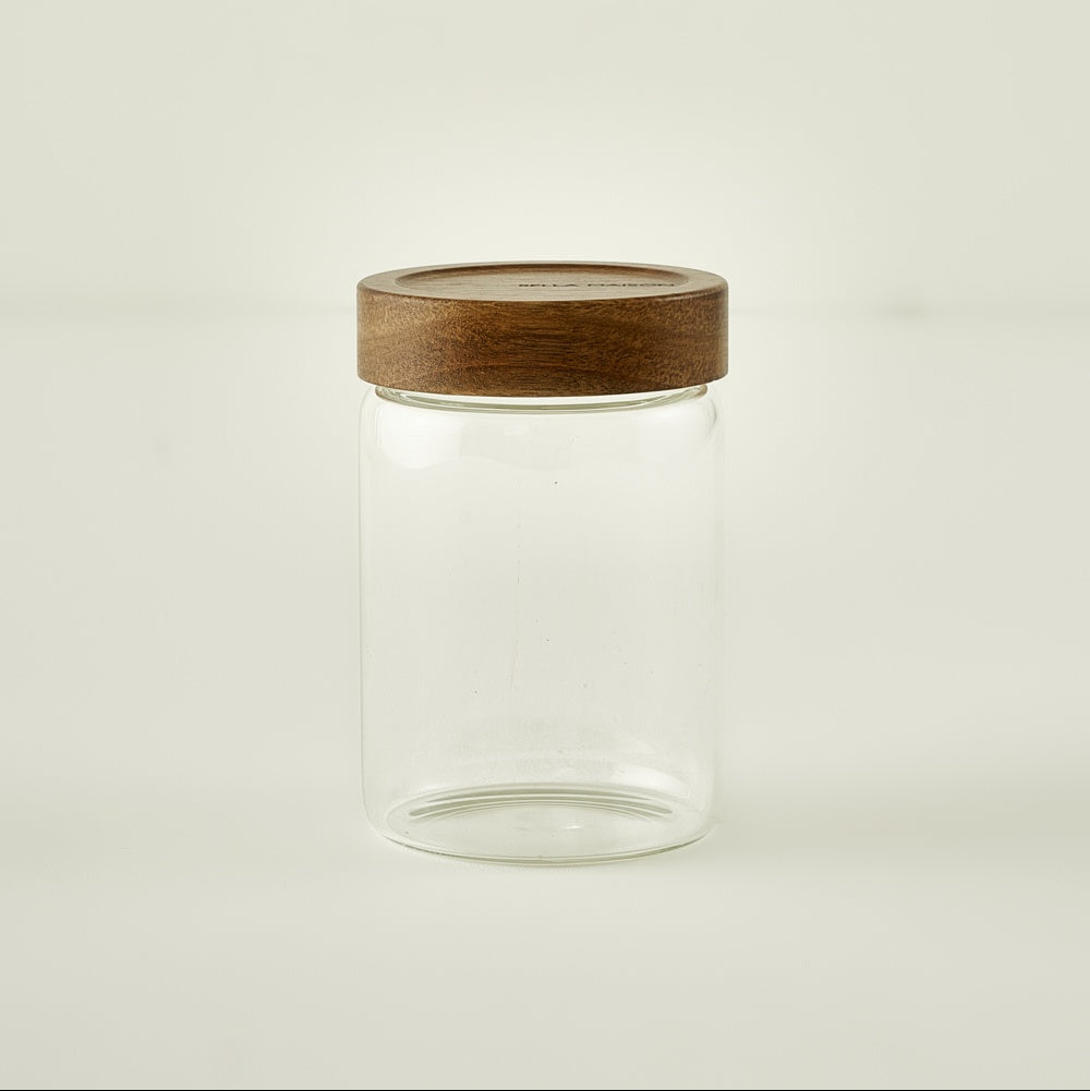 Austin Glass Storage Jar with Wooden Lid - 28.7 fl oz