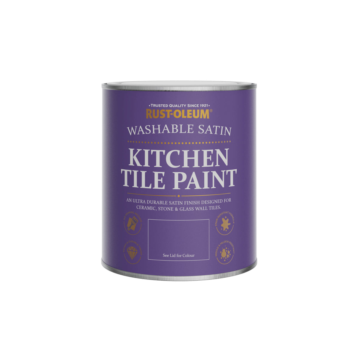 Rust-Oleum Grey Satin Kitchen Tile Paint - Anthracite (RAL 7016) 750ml 750ml
