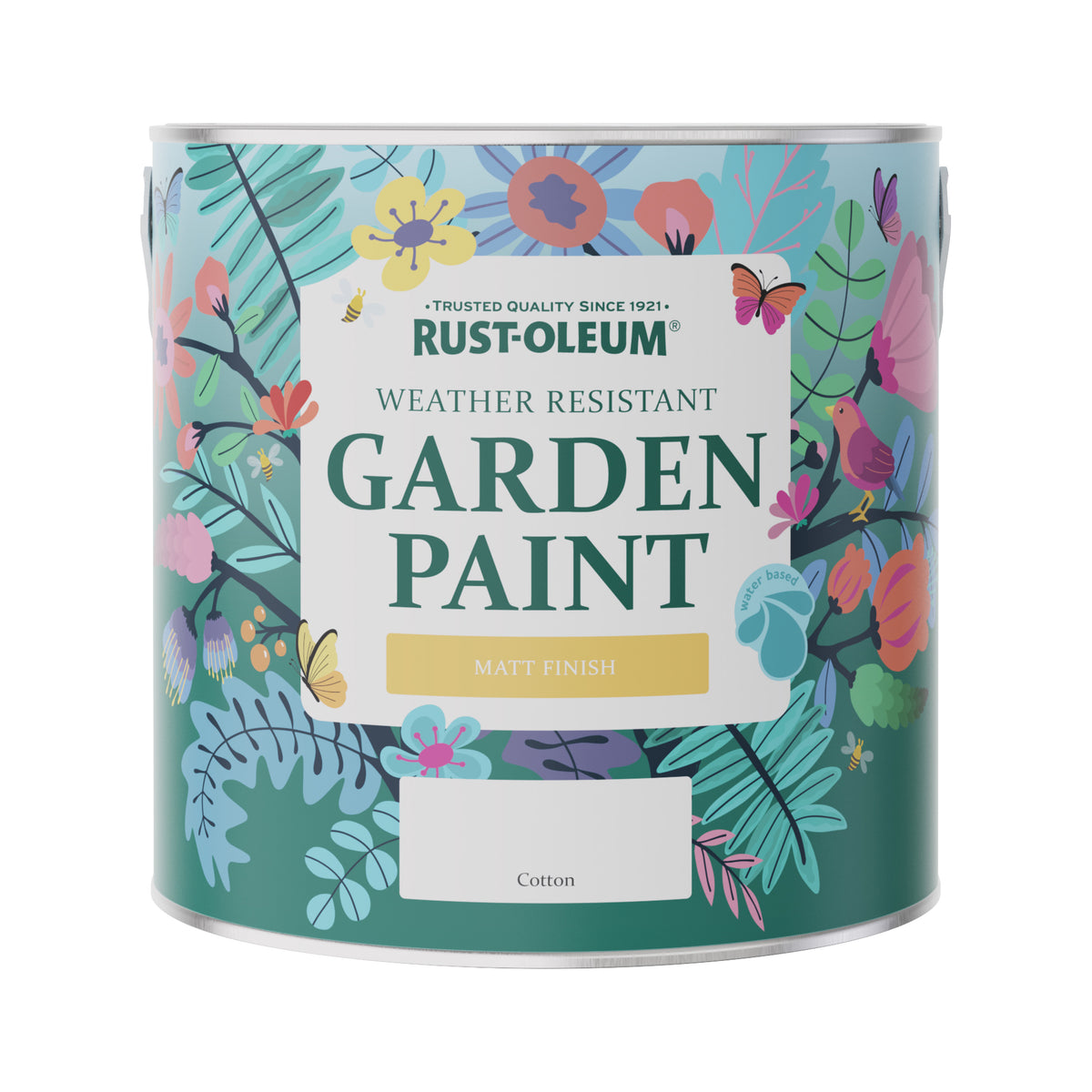 Rust-Oleum White Matt Garden Paint - Cotton 2.5L