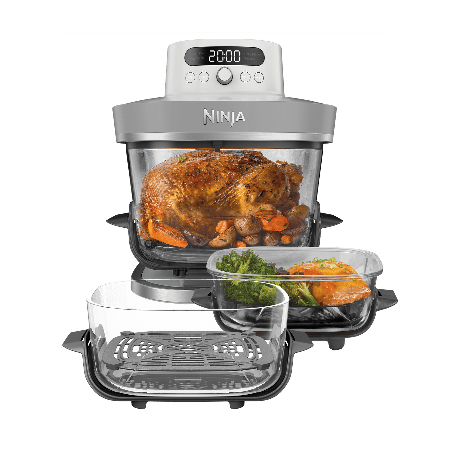 Ninja CRISPi PRO 5-in-1 XL Glass Air Fryer in White | AS090UKWH38 | by SharkNinja