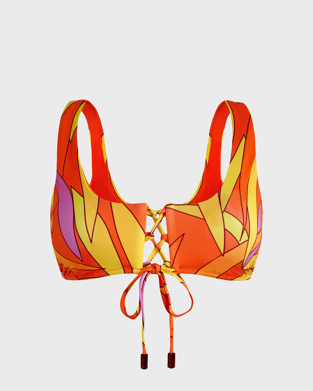Vilebrequin - Women Bra-style Bikini Top Madrague - Swimwear - Lassy - Orange - Size XL