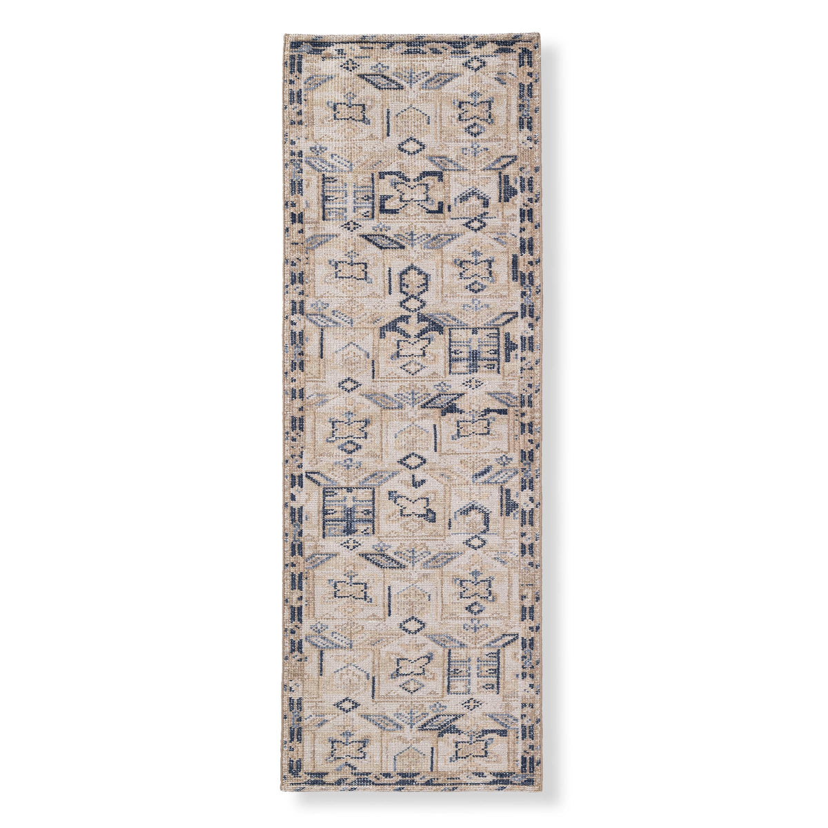 Amira - 2'6" x 9' / Navy & Beige
