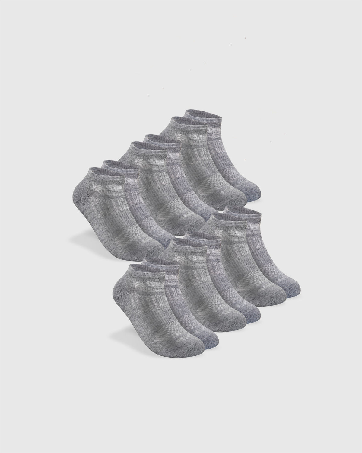 True Classic Heather Gray Ankle Socks 6-Pack | Medium
