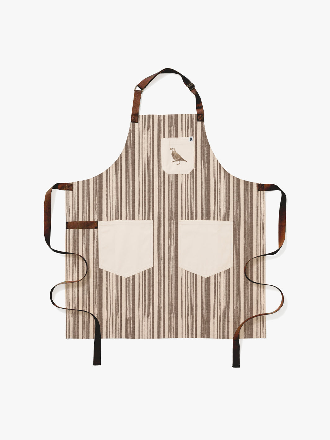 'Stuart Stripe Apron by Nathan Turner x Hedley & Bennett - Brown