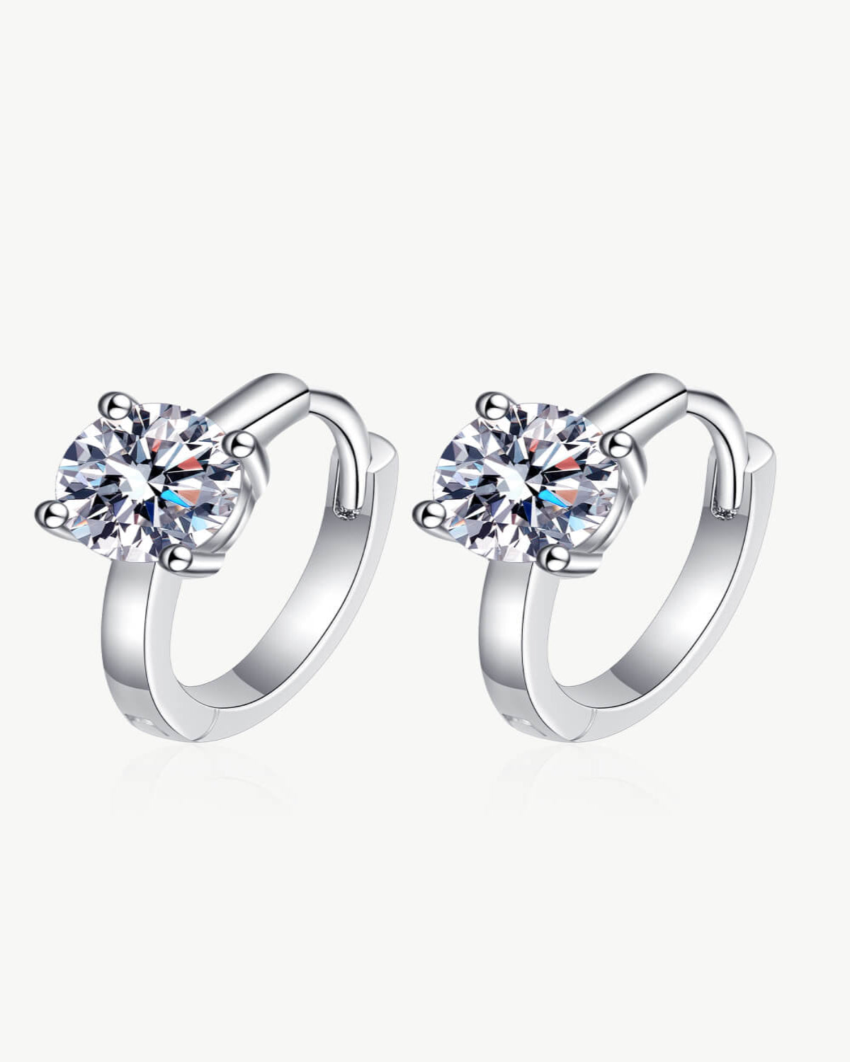 1 Carat Diamond Hoop Earrings