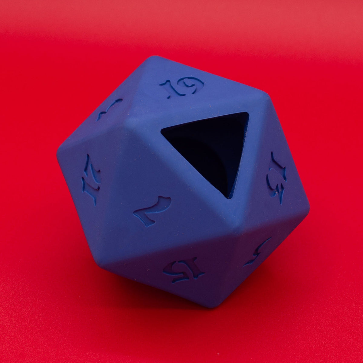 D20 Dog Toy - Treat Dispenser - Blue - Medium