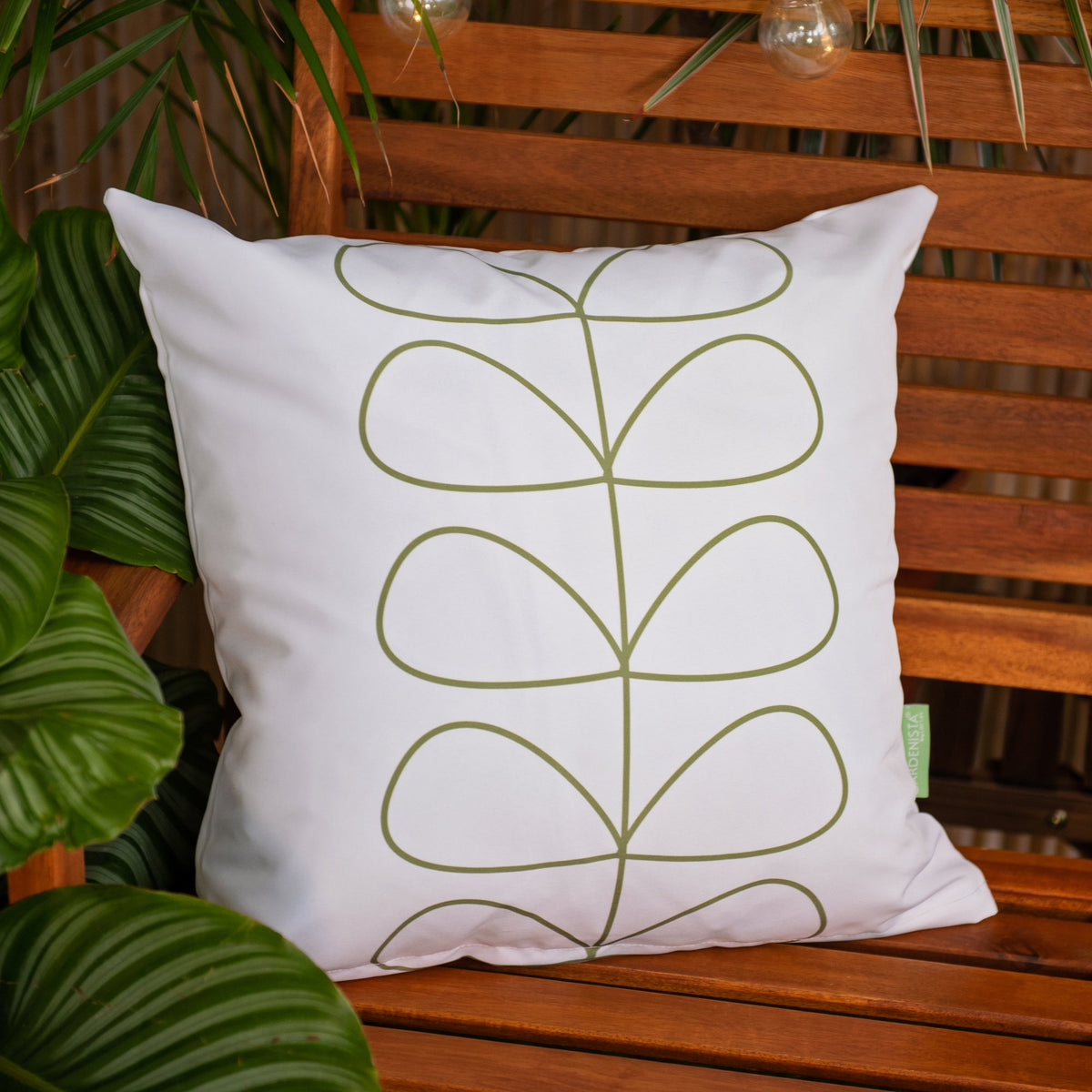 Lines Garden Scatter Cushion 45cmx45cm - Green