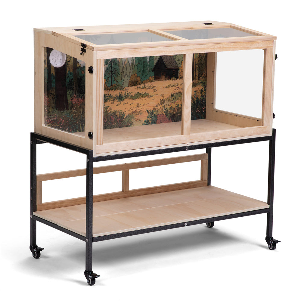 Coziwow 39"L Natural Wood High Stand Hamster Cage