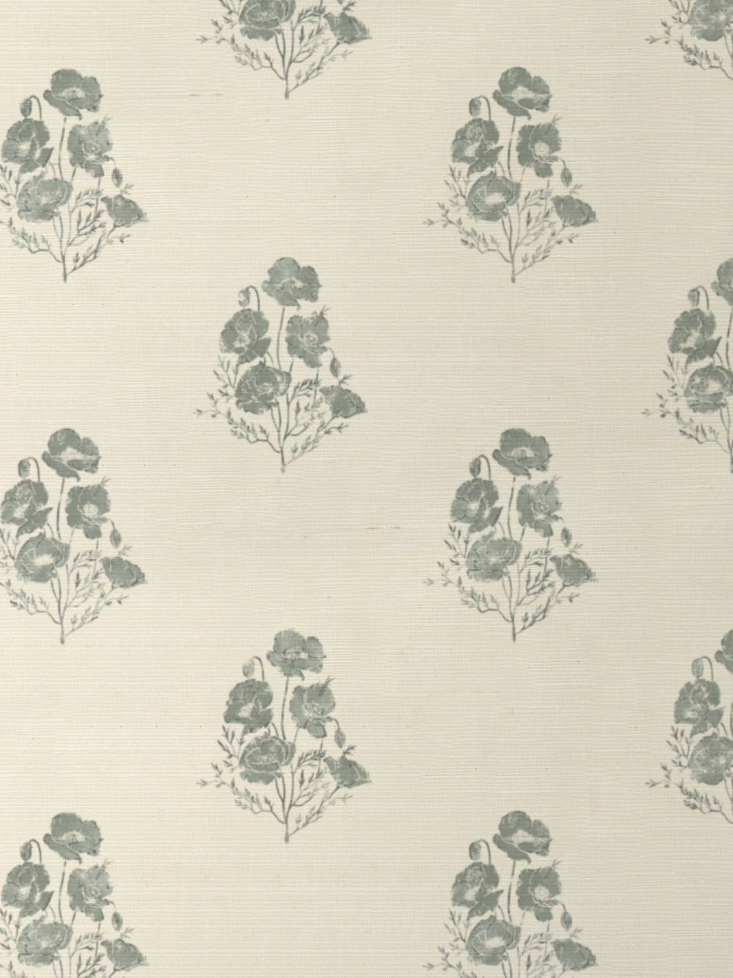 'California Poppy' Grasscloth Wallpaper by Nathan Turner - Sage - Grasscloth Roll - Sample
