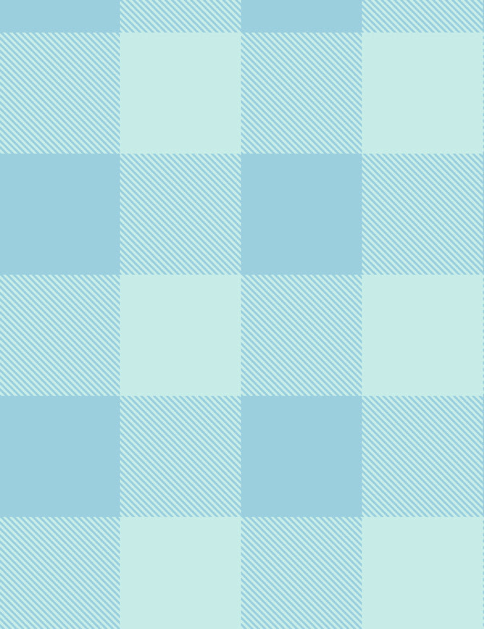 'Check, Baby, Check' Wallpaper - Blue - Traditional