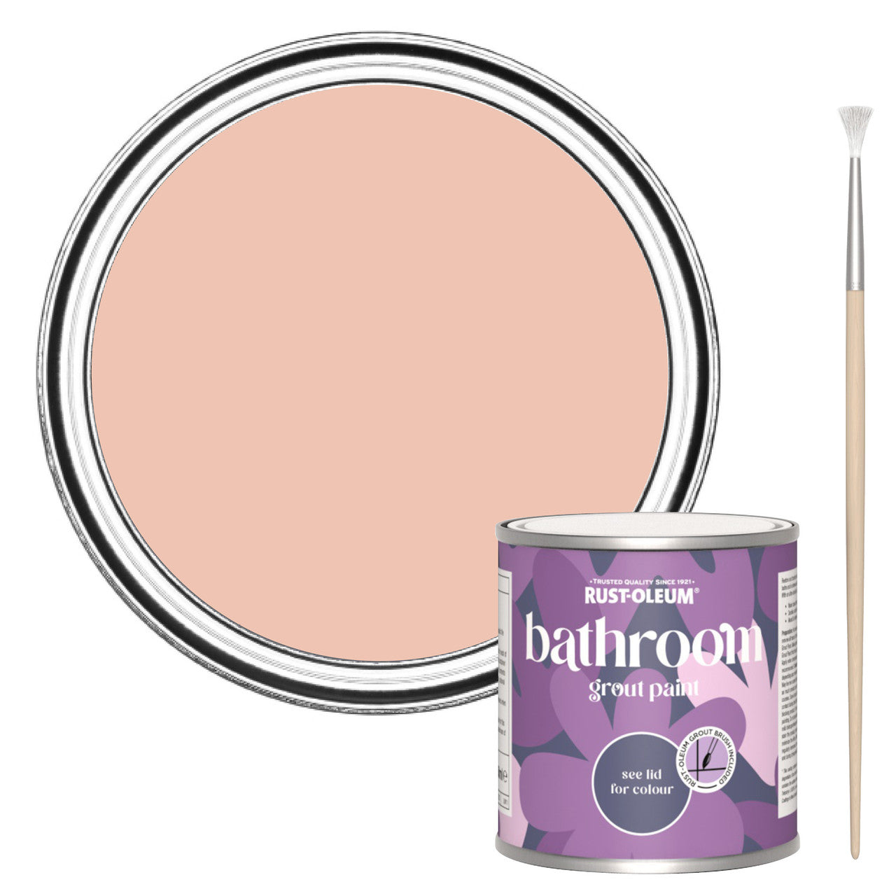 Rust-Oleum Orange Bathroom Grout Paint - Coral 250ml