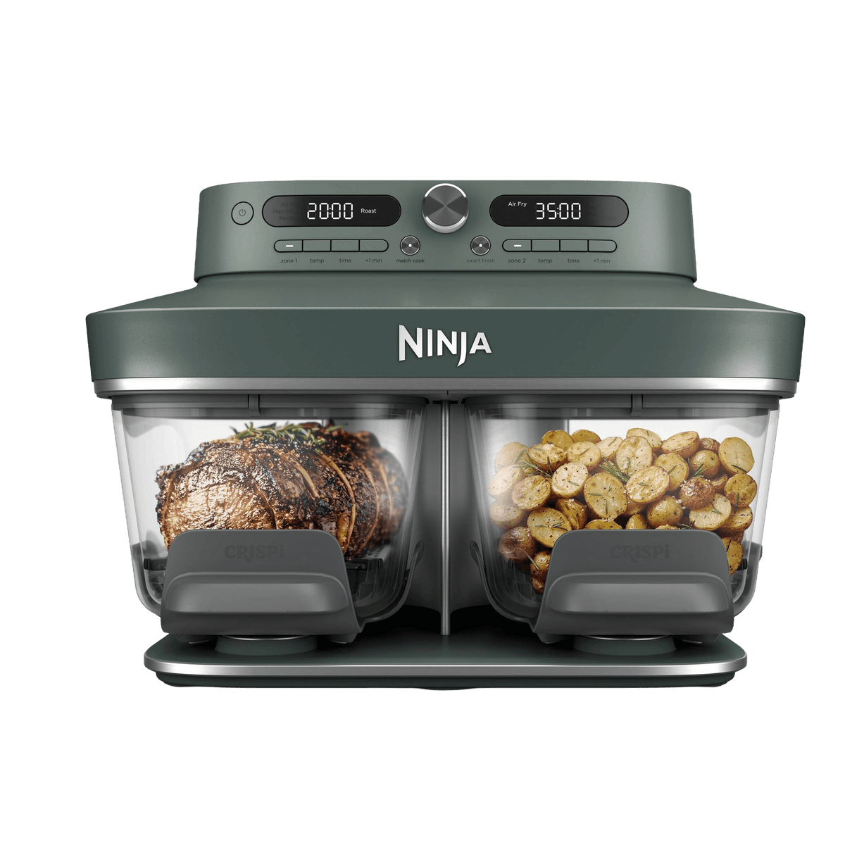 Ninja CRISPi DualZone 6-in-1 Function Glass Air Fryer in Vista Green | DD101UKGN7 | by SharkNinja