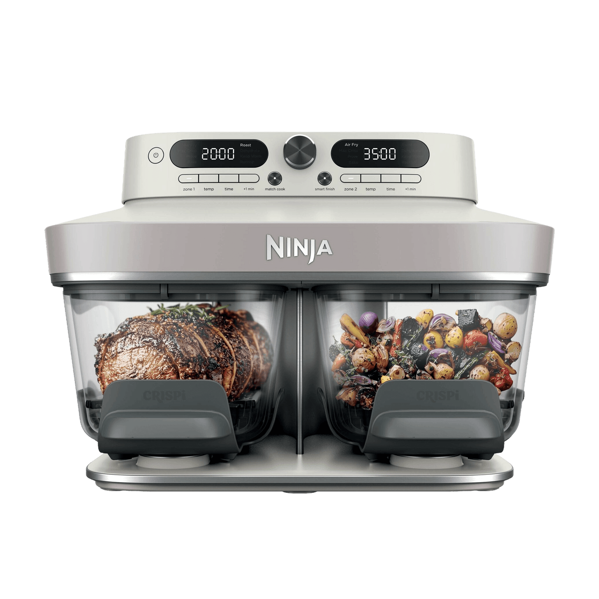 Ninja CRISPi DualZone 8-in-1 Function Glass Air Fryer in Bone | DD102UKIV2 | by SharkNinja
