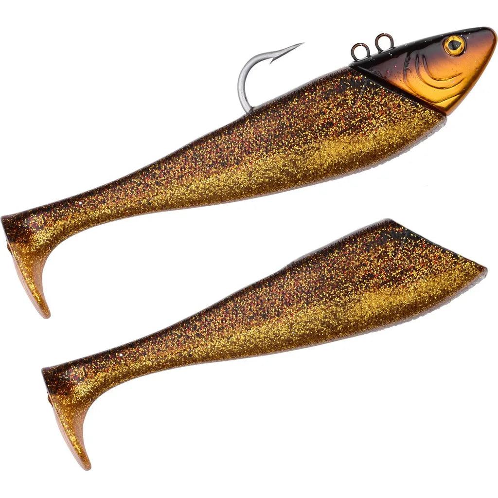 Spro Salty Beast Mega Jig Shad Sea Fishing Lures 24cm 470g Golden Cod
