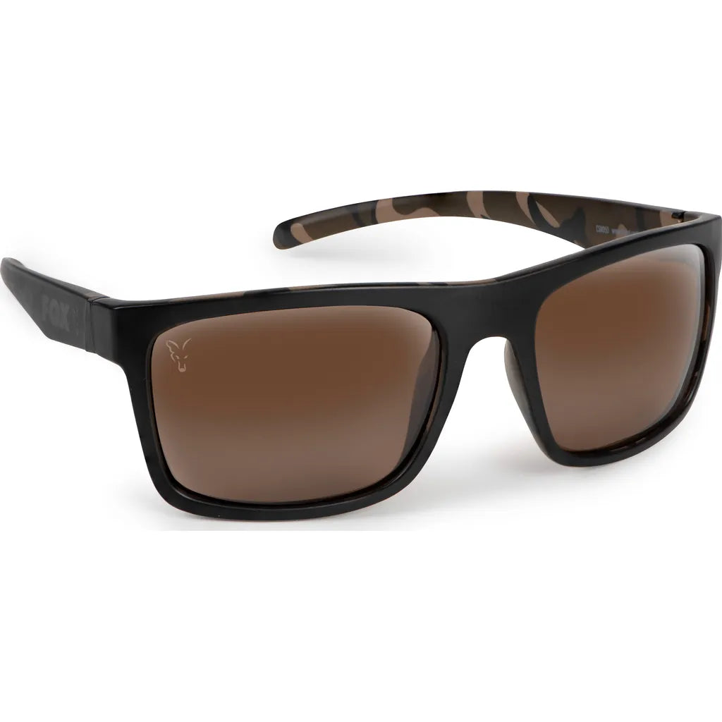 Fox Avius Polarized Glasses Black Camo Brown Lense