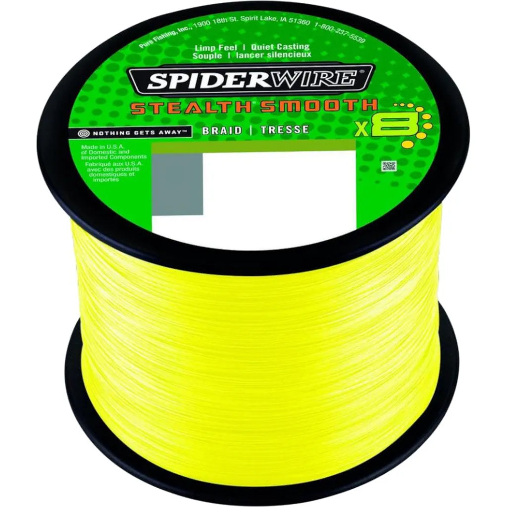 Spiderwire Stealth Smooth8 X8 PE Braid 0.33mm 38.1kg Hi-Vis Yellow