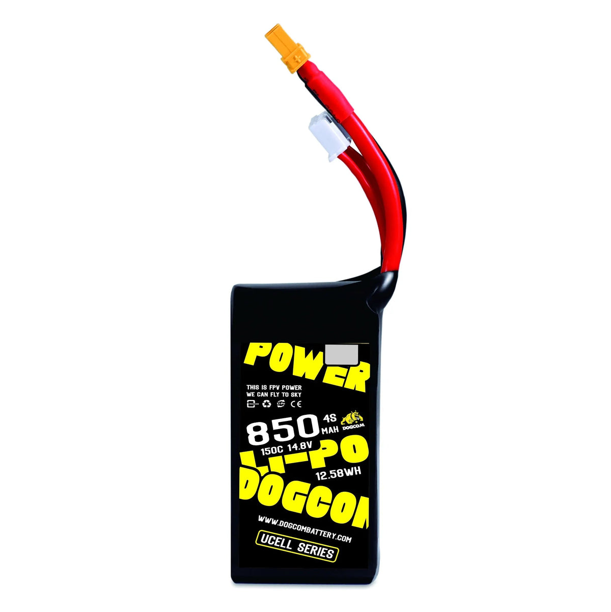 DOGCOM 850mAh 150C 4S 14.8V Battery UCELL Series XT30 Plug