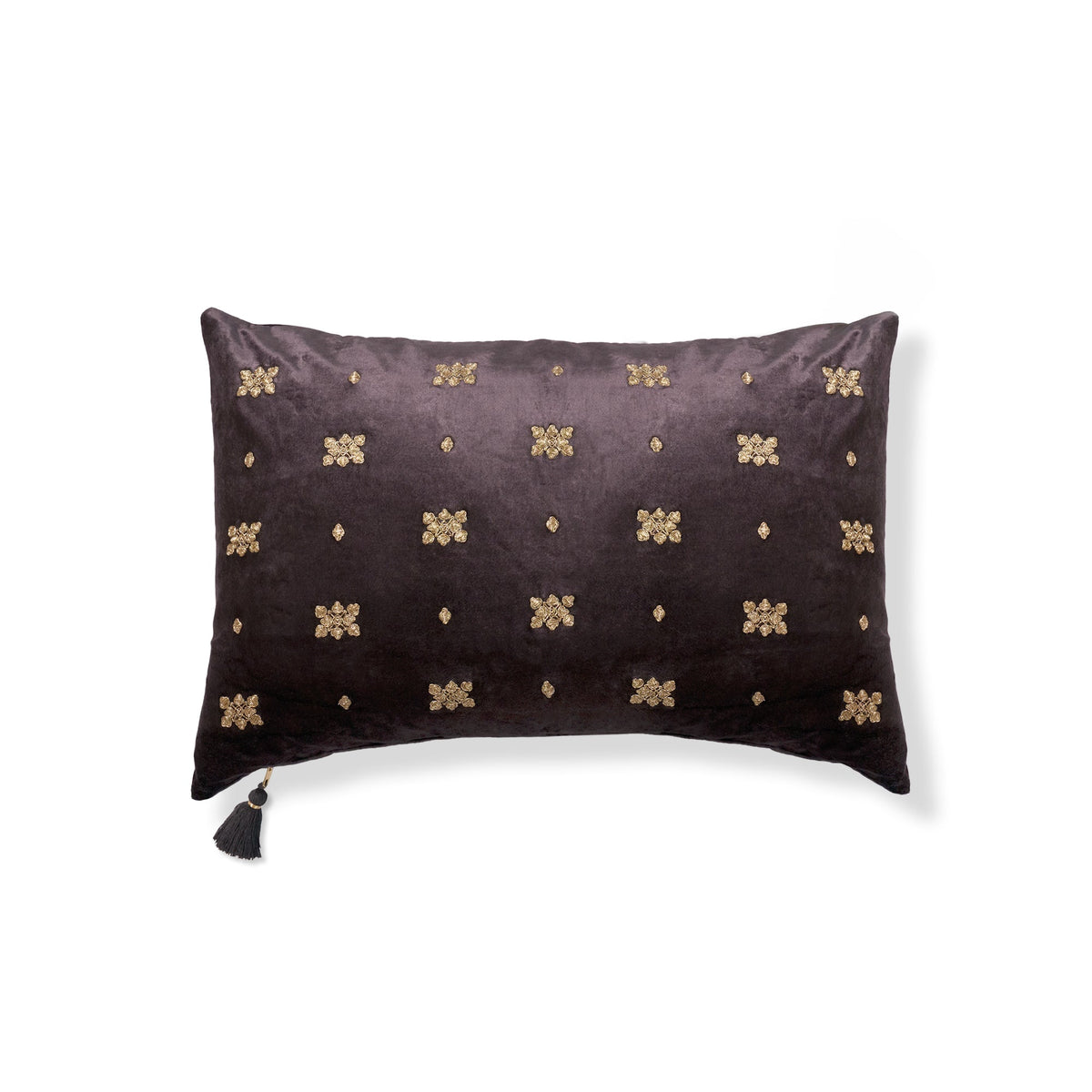 Shine Pillow - 16" x 24" / Black & Gold