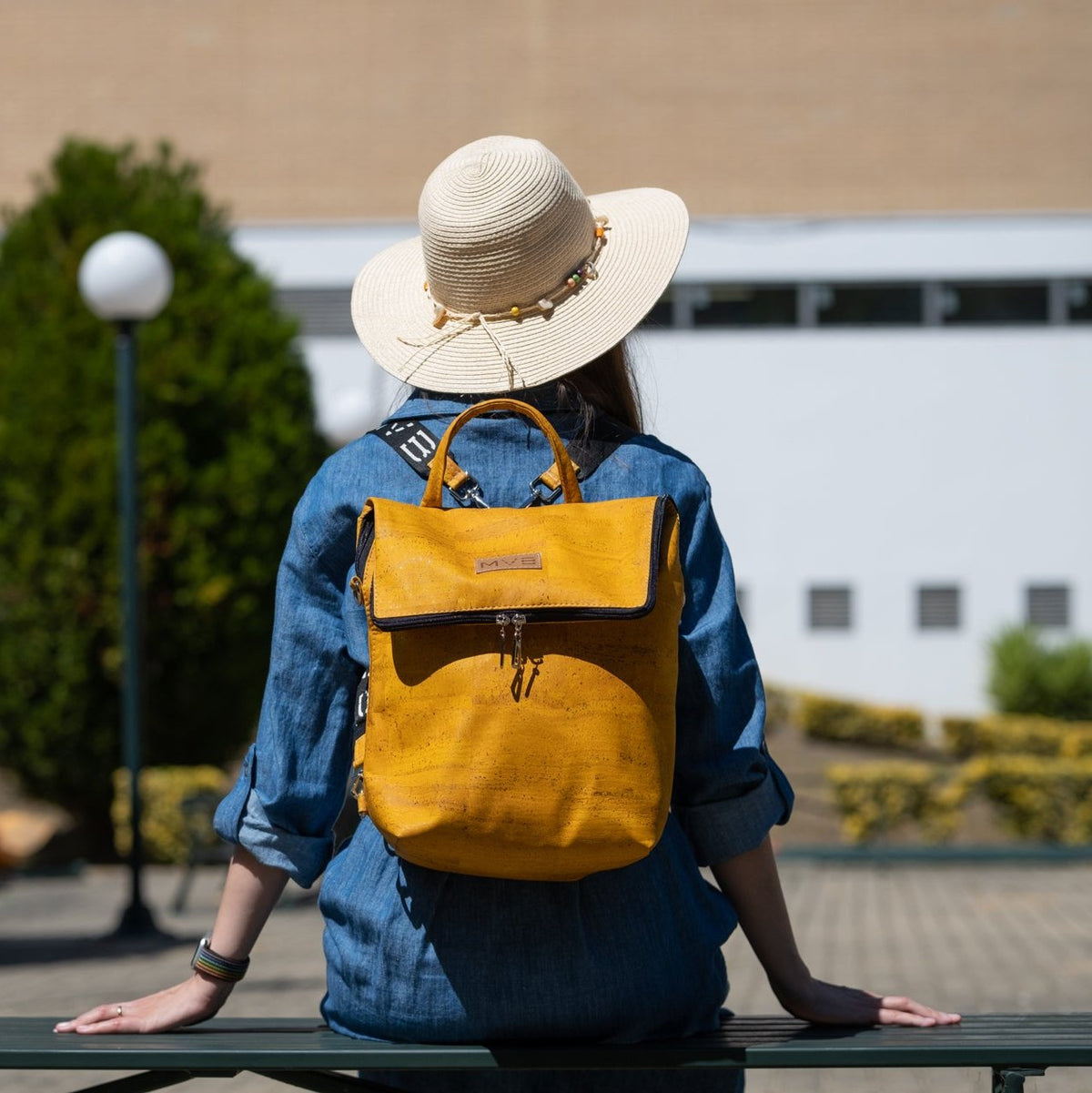 Trio Vegan Backpack Yellow | Choose Strap Style: MVB Strap