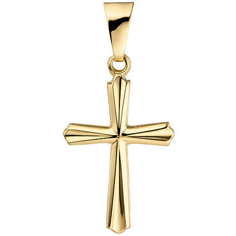 Anhänger Kreuz 375 Gold Gelbgold Kreuzanhänger Goldkreuz