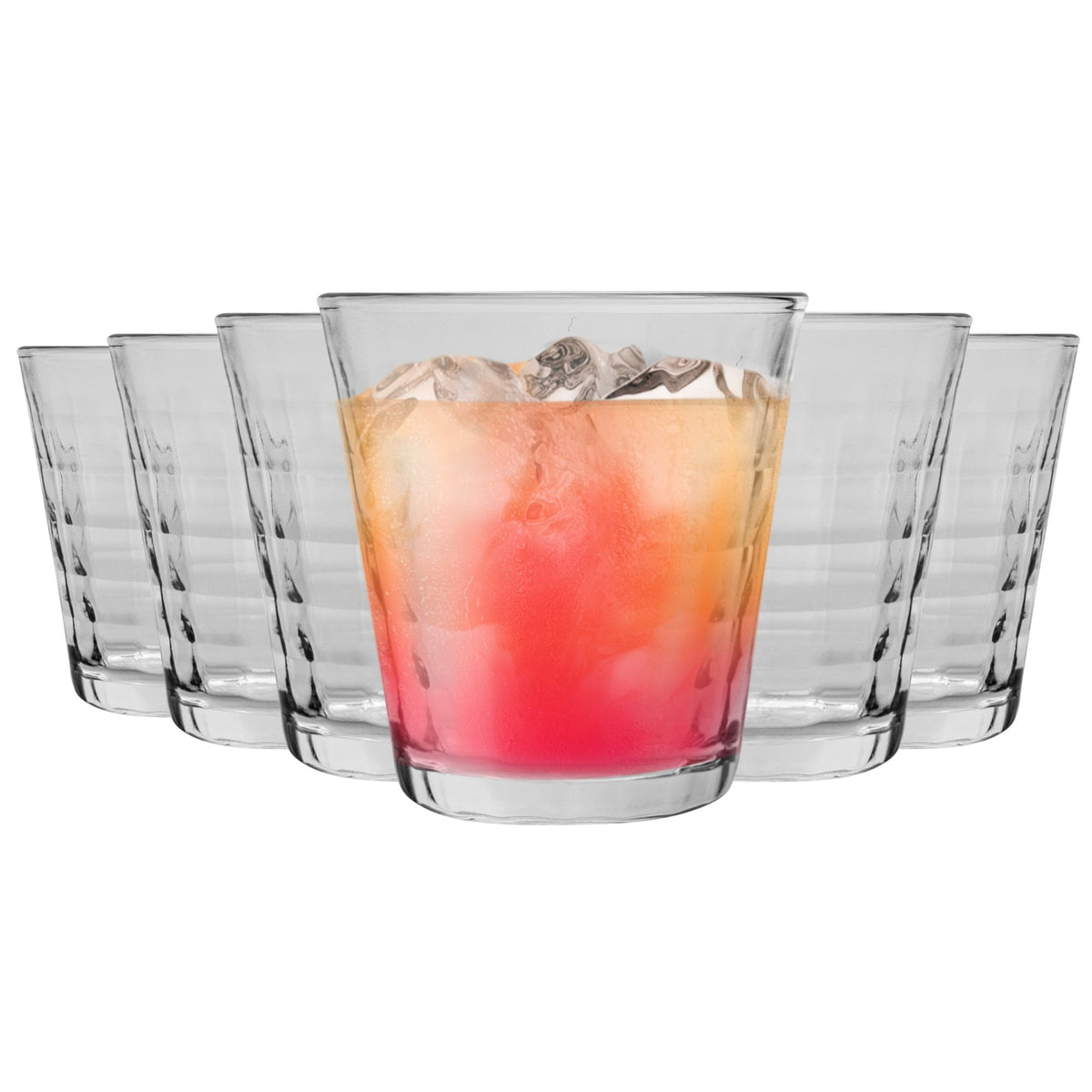220ml Clear Prisme Water Glasses - Pack of Six
