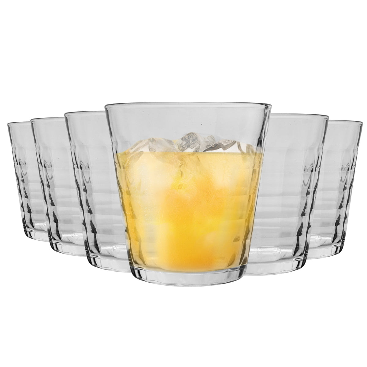 275ml Clear Prisme Tumbler Glasses - Pack of Six