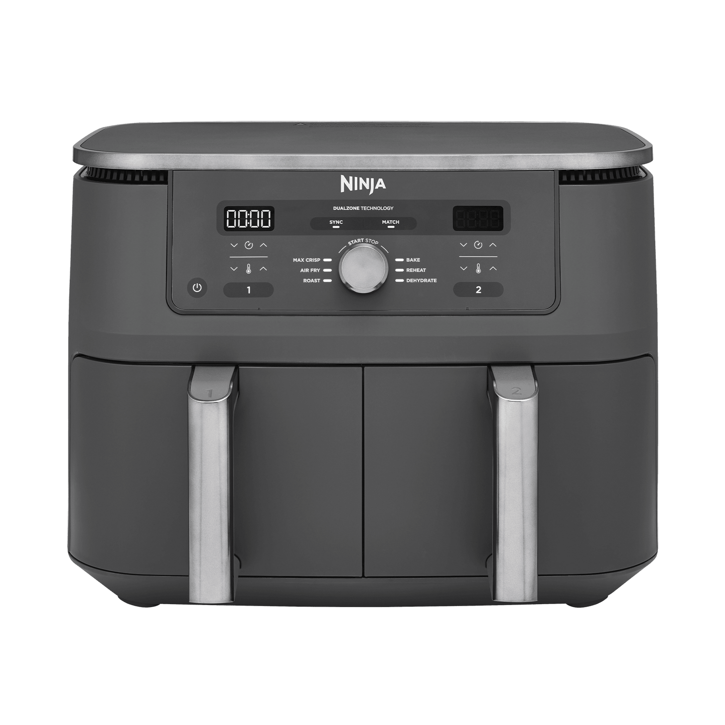Ninja MAX 6-in-1 Dual Zone Air Fryer 9.5L in Gun Metal Grey | DZ400UK | by SharkNinja