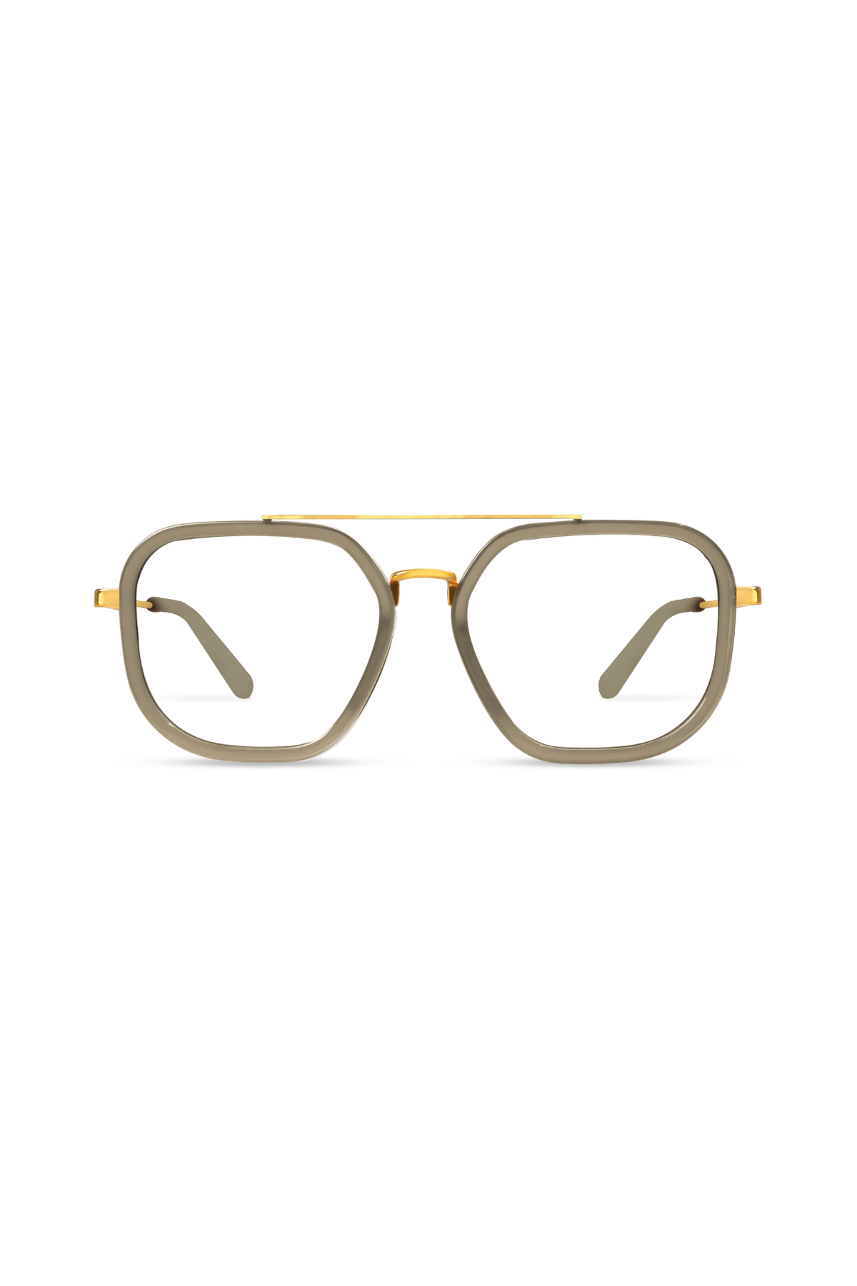 Halle Gold/Brown Frame Glasses