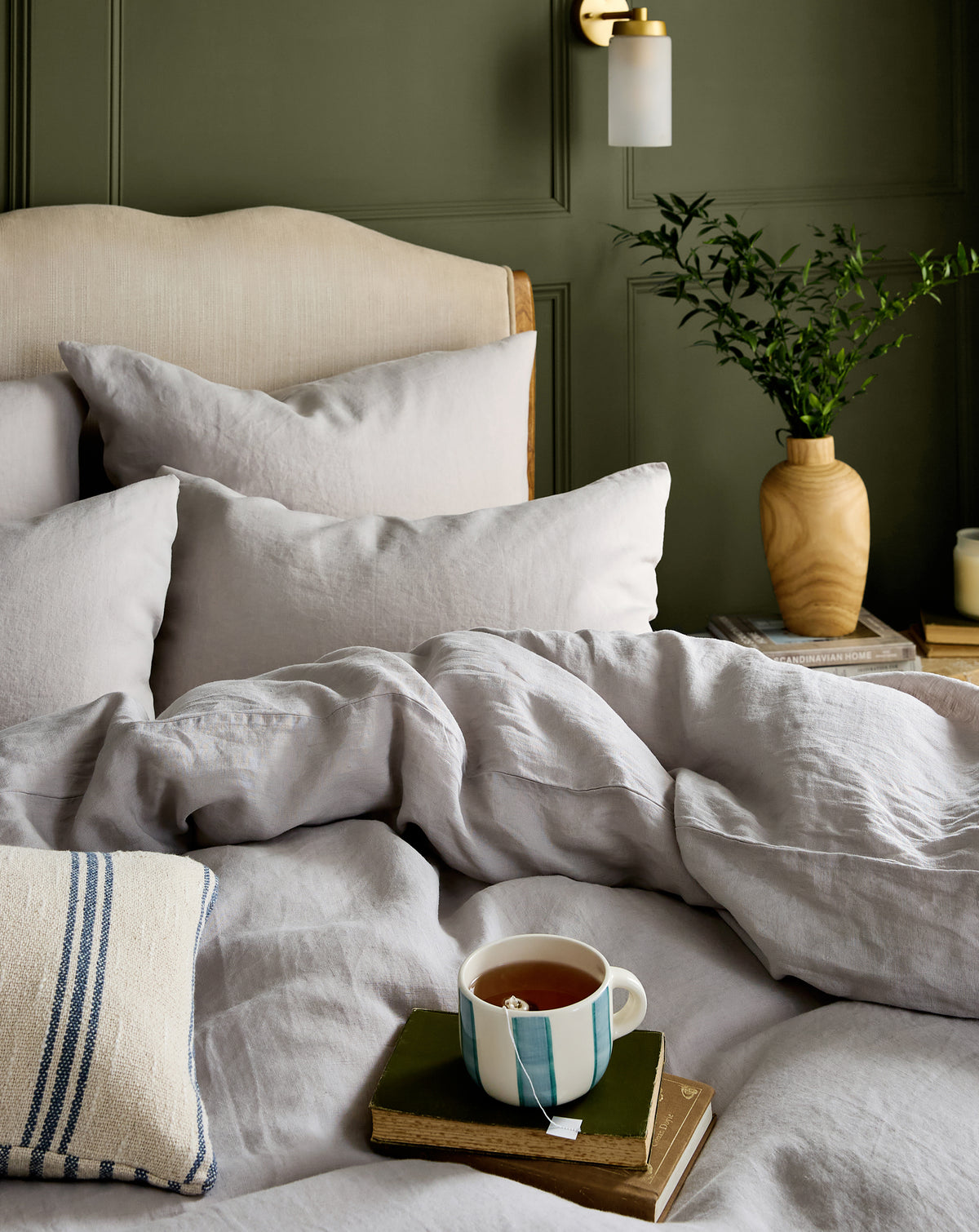 Dip & Doze 100% Linen Bedding Set Single / Dove Grey